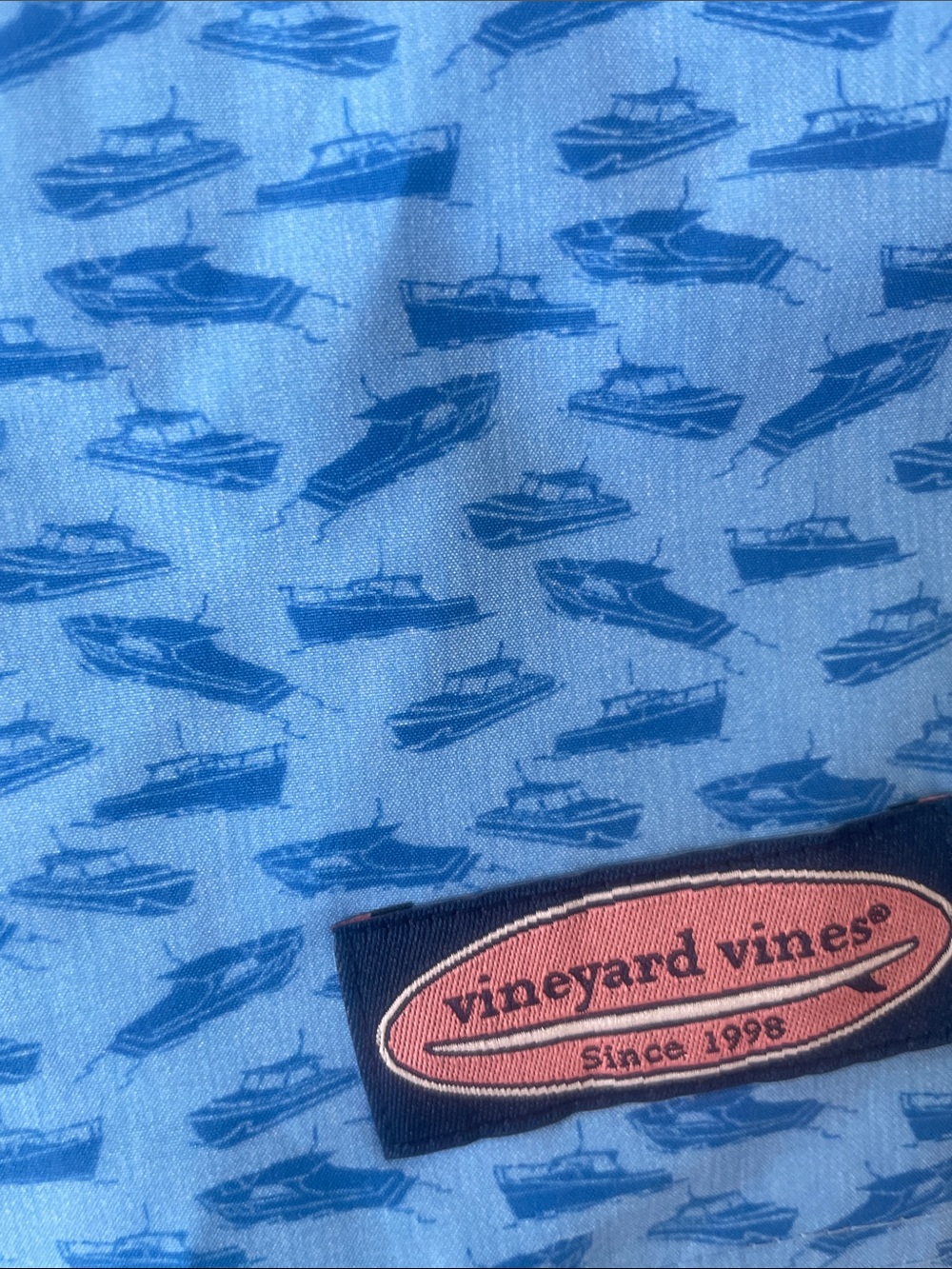 Vineyard Vines Blue Patterned Men’s Swim Trunks - Picture 4 of 5